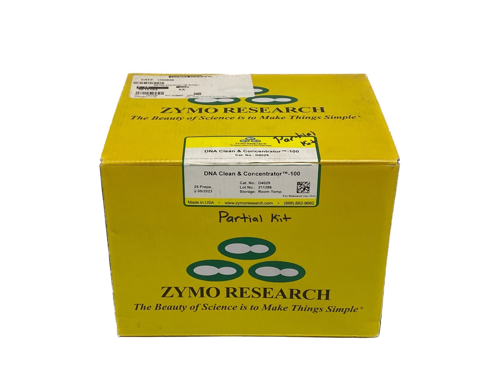 ZYMO DNA Clean & Concentrator 100 – Partial Kit D4029