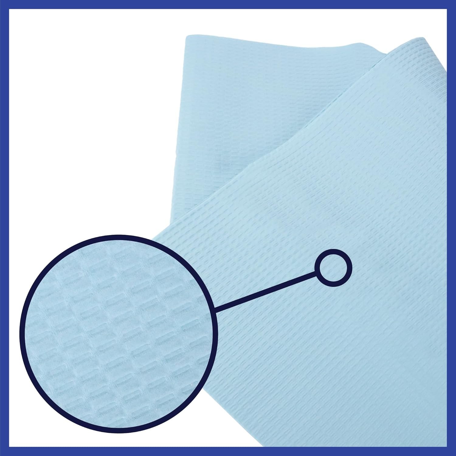 Disposable Drape Sheet, 40in x 48in, Blue Medical Procedure Sheet for Exam, Etc