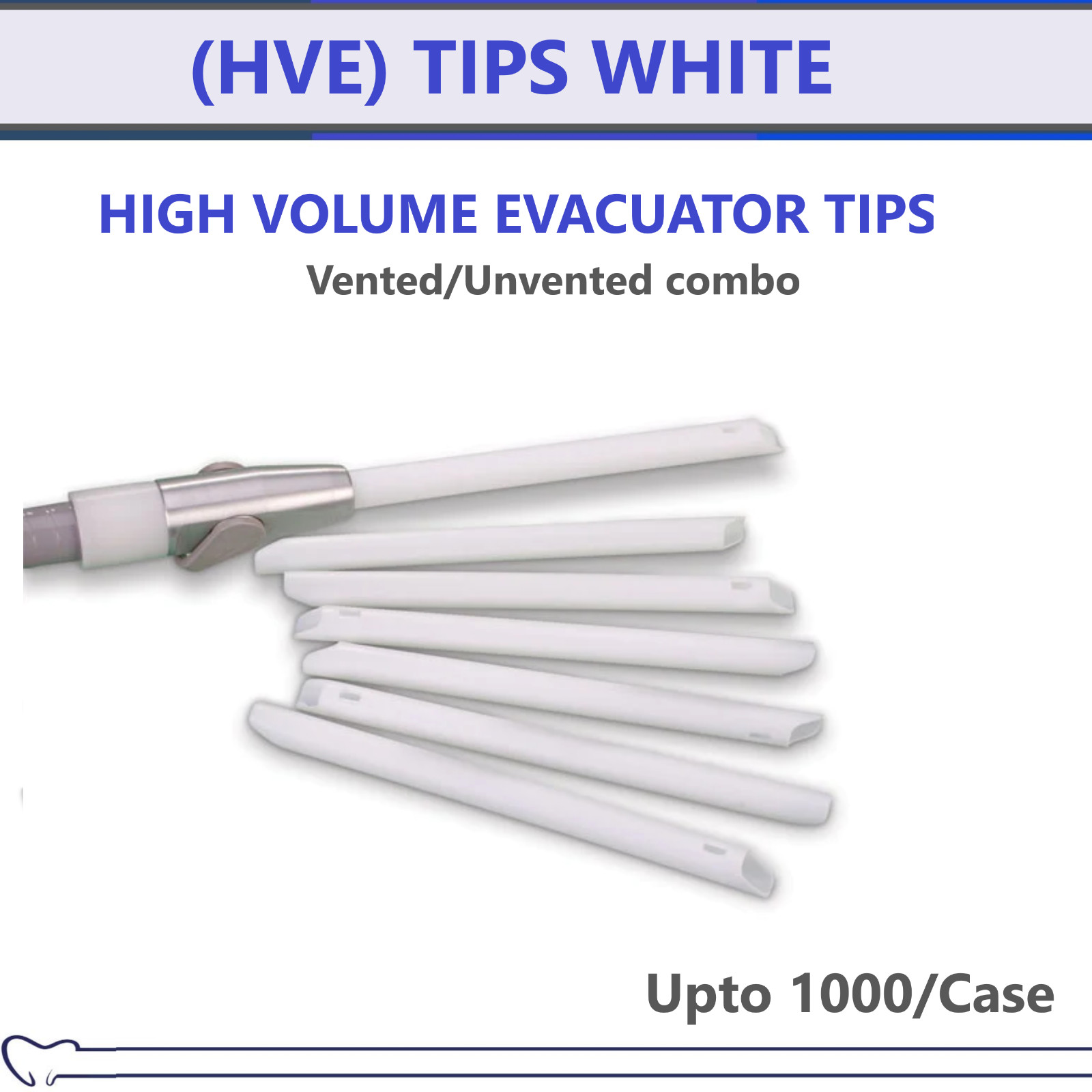 Dental Disposable HVE Suction Tips , 1000 Pcs Vented High-Volume Evacuation Tips