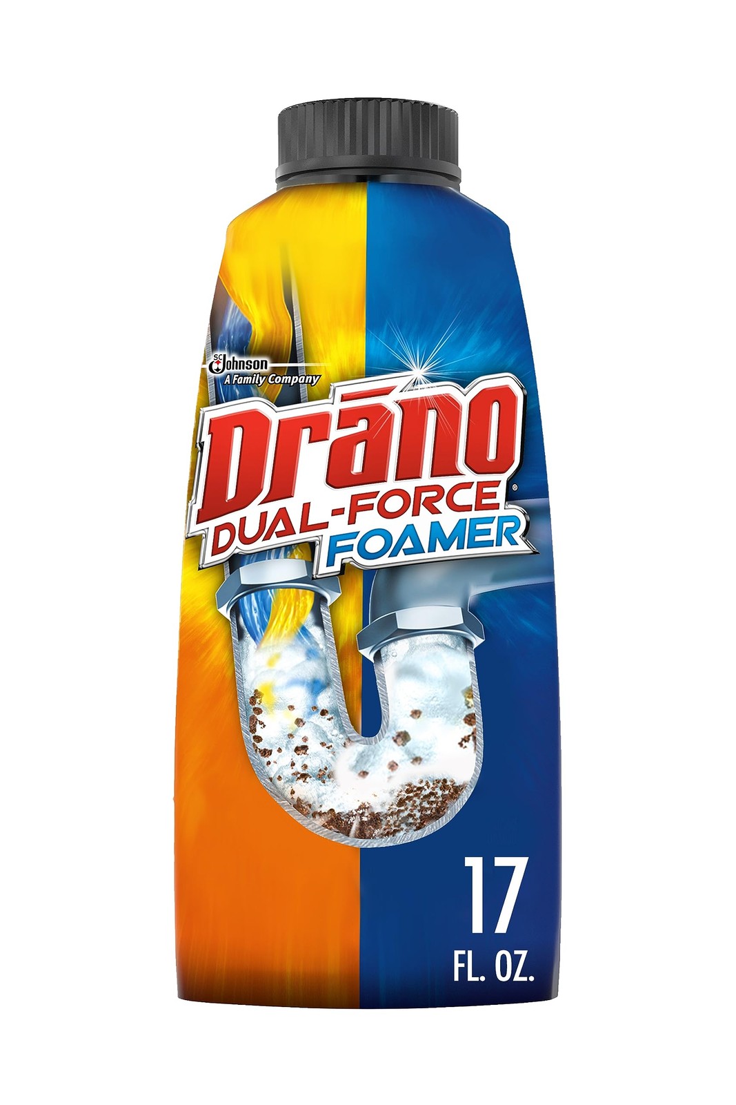 Drano Dual-Force Foamer Drain Clog Remover and 17 Fl Oz (Pack of 1), Multi