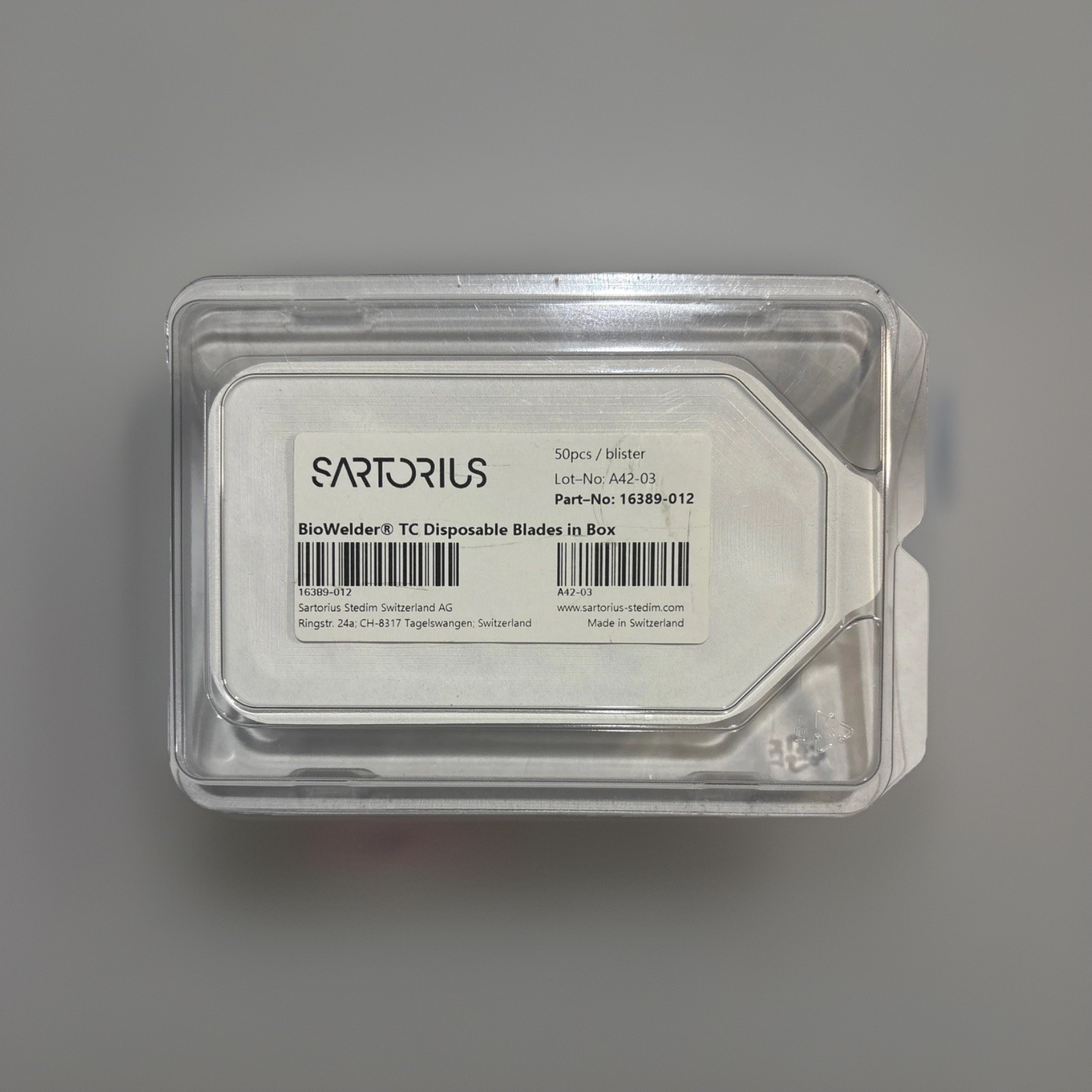 Sartorius Biowelder TC Blades PN16389-012 Brand new Sealed box of 50