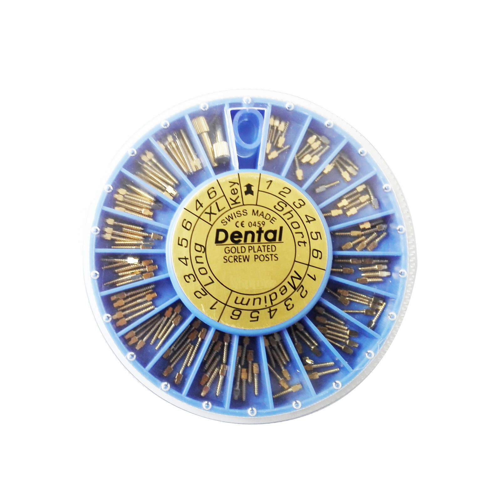 120pcs/kit Dental Screw Post Completed Kit Silver/Gold Plated Endo Conical Pins