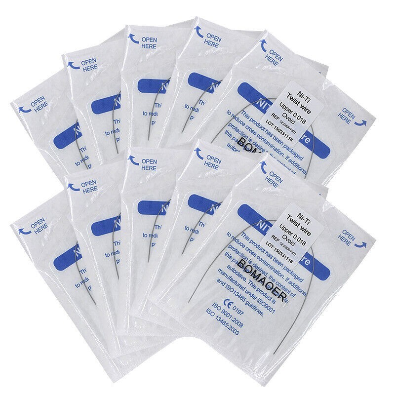 1 Pack 1PC Dental Ortho Niti twist ovoid arch Wires 0.018 Upper ovoid Bomaoer