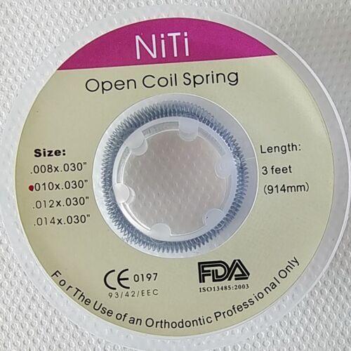 1Roll Dental Orthodontic Niti Open Coil Spring Spool .008/010/012/014 Inch 914mm