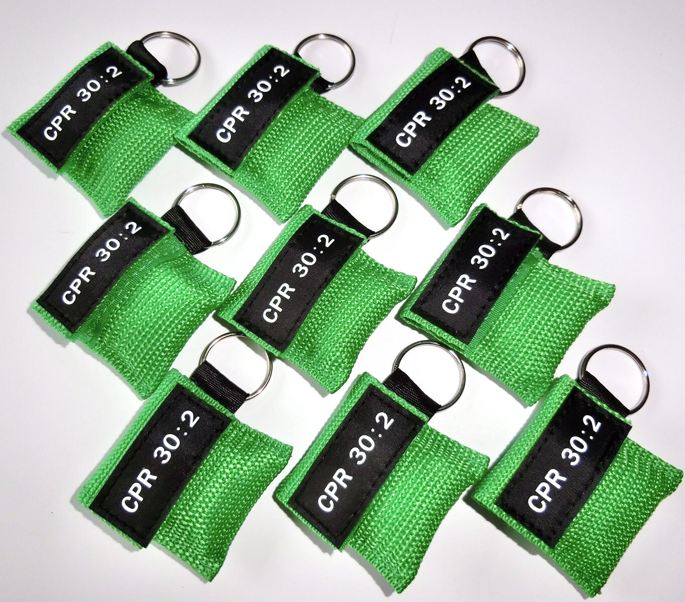 50pcs/lot CPR Face Masks WIth Keychain CPR Face Shields for CPR Training 30:2