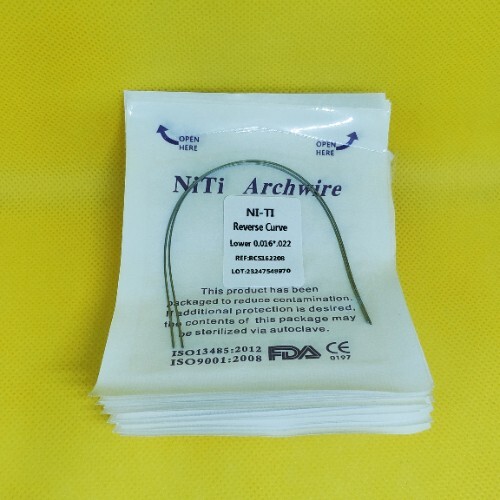 Dental Orthodontic Reverse Curve Arch Wires Super Elastic Niti Rectangular Wires