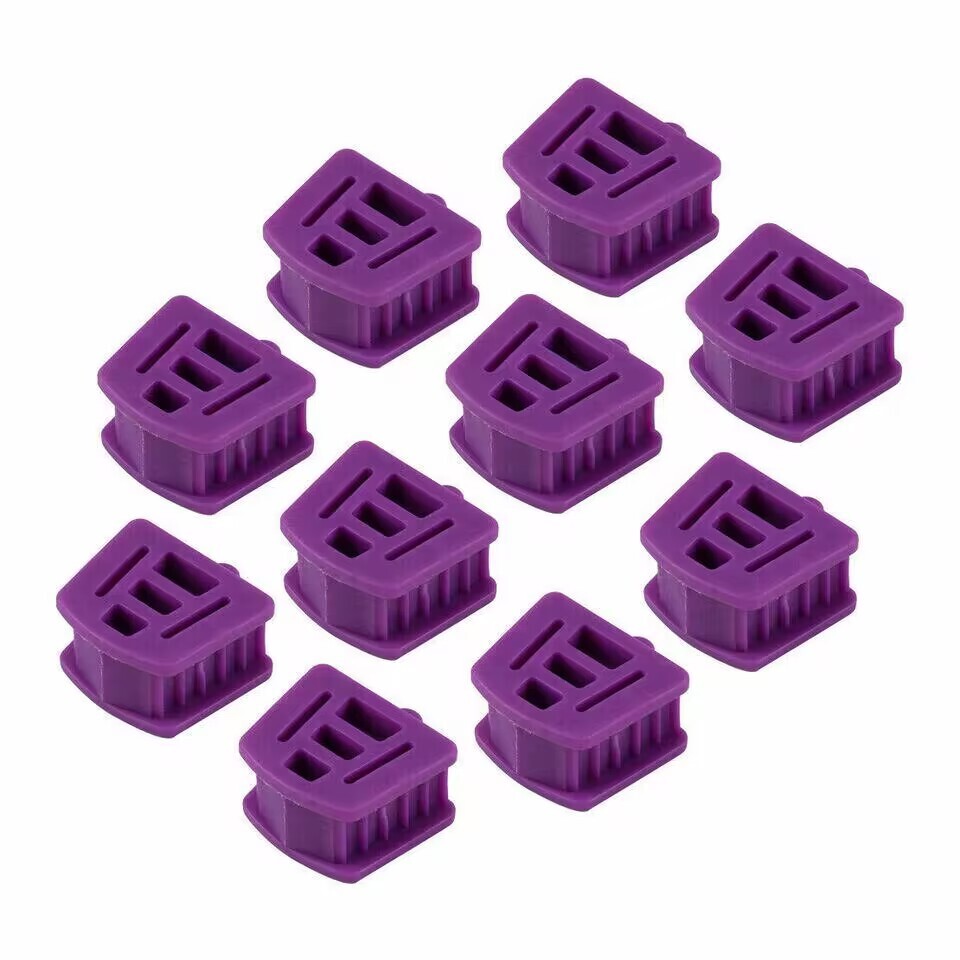 10Pcs Large (Adult-Purple) Autoclave Mouth Silicone Props Bite Blocks Dental