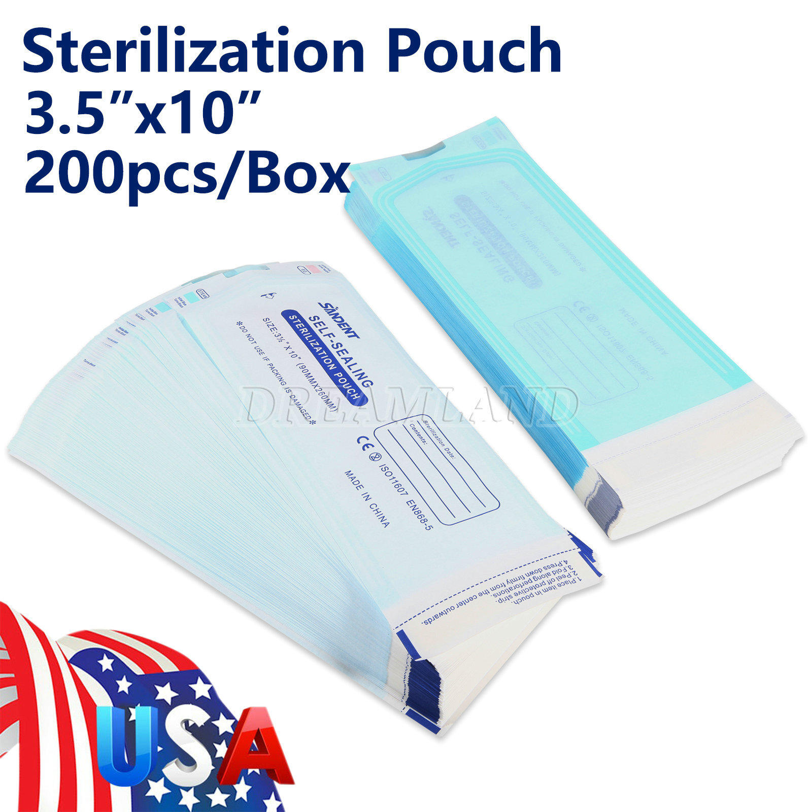 Dental Self Seal Sterilization Pouches Pouch Autoclave, Sterilizer Bags
