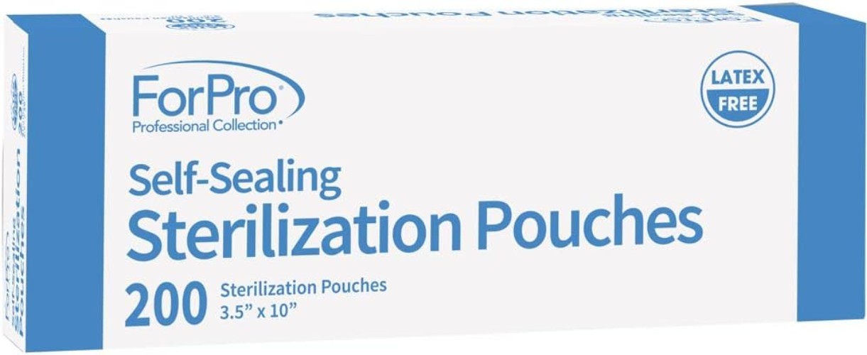 Color Changing Sterilization Pouches 200-Count Self-Sealing for Sterile Use