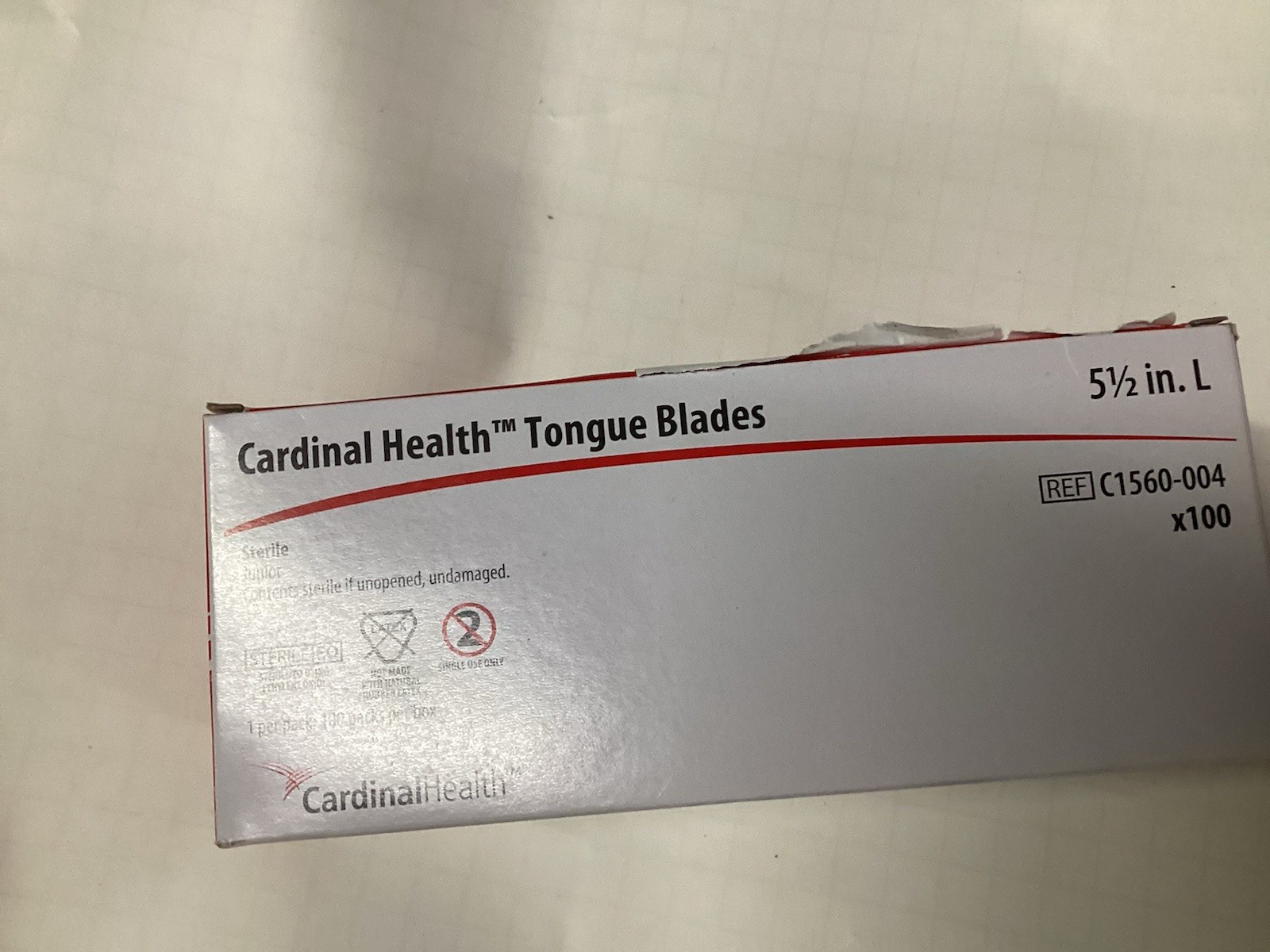 Cardinal Health C1560-006 Tongue Depressors Exp. 05-2027 #(5B04)