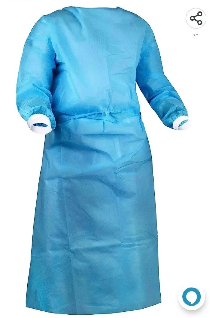 120-Pack Level 2 Disposable Isolation Gown BH Supplies Fully Closed Double Ti…