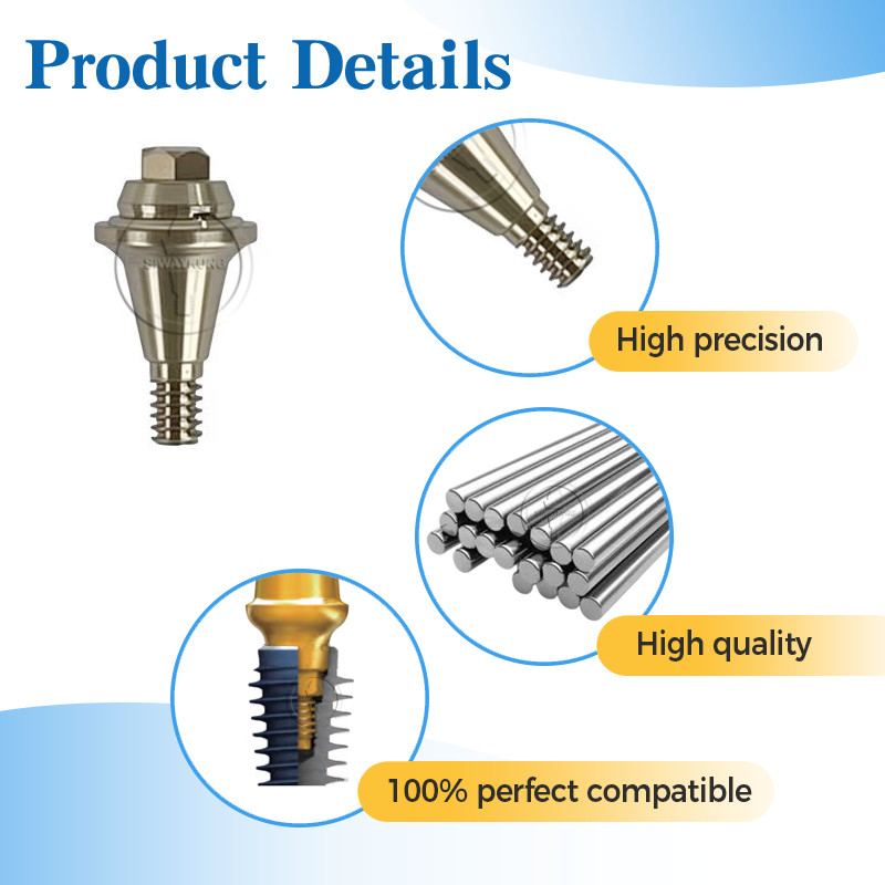 5 pcs Multi unit straight abutment fits to Nobel biocare platform NP/RP D4.8