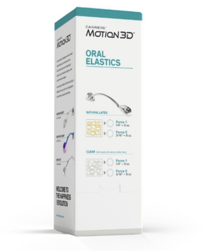 Carriere Motion 3D Clear Elastics Intraoral Elastics 1/4 in Ortho 50/box 424-8F1