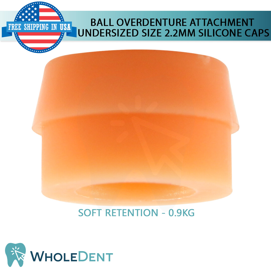 10x Soft Silicone Cap Ø2.2mm Ball Attachment Abut ment Dental Im plant