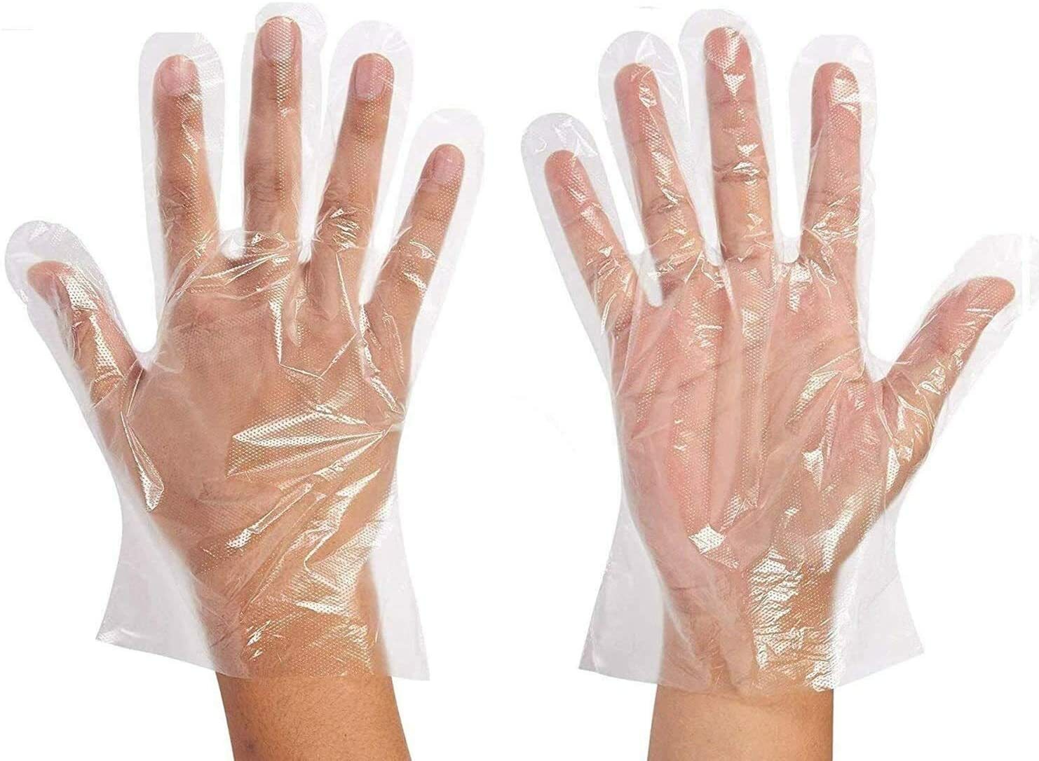 1000 Pc Transparent Gloves Disposable Food Prep Gloves One Size Fits Most HDPE