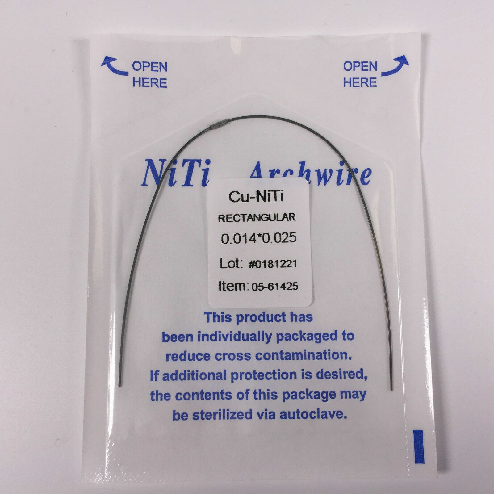 Dental Copper Cu-Niti Round Rectangular Arch Wires & Stops DAMON 013-018 1425