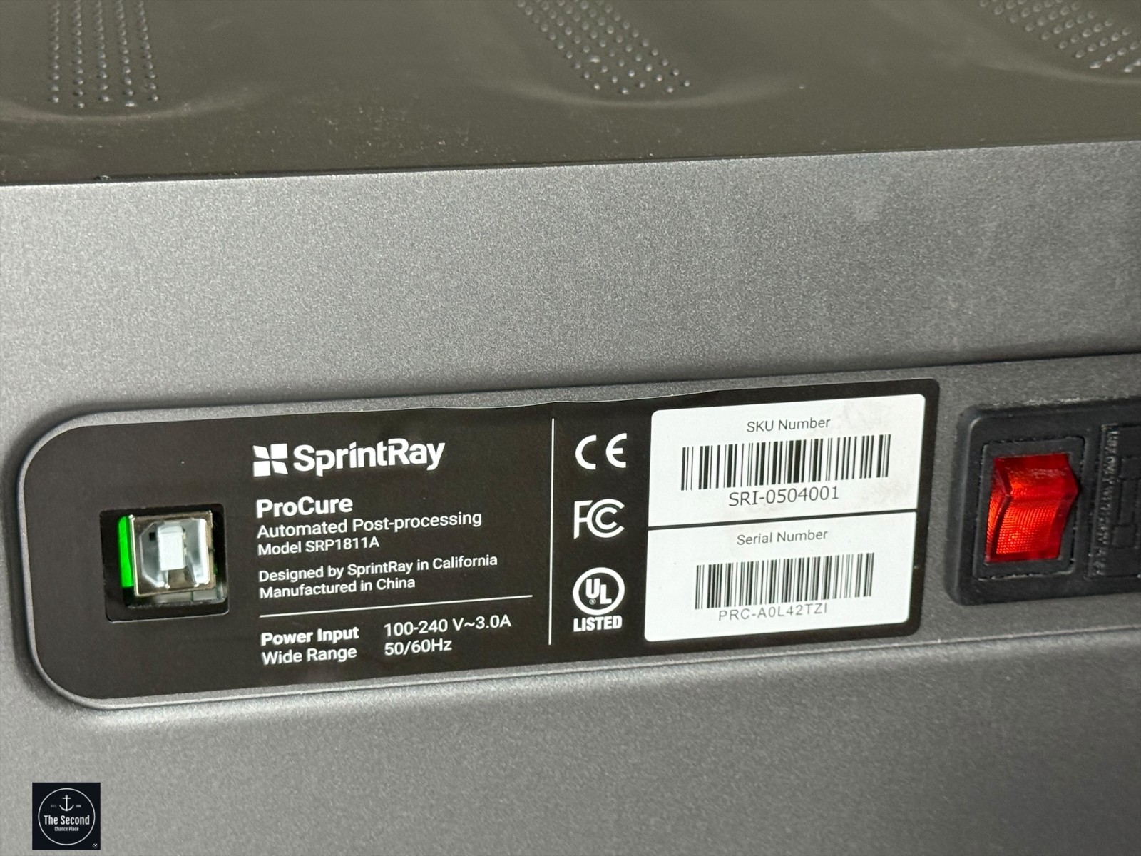 SprintRay ProCure Model SRP1811A Post-Processing