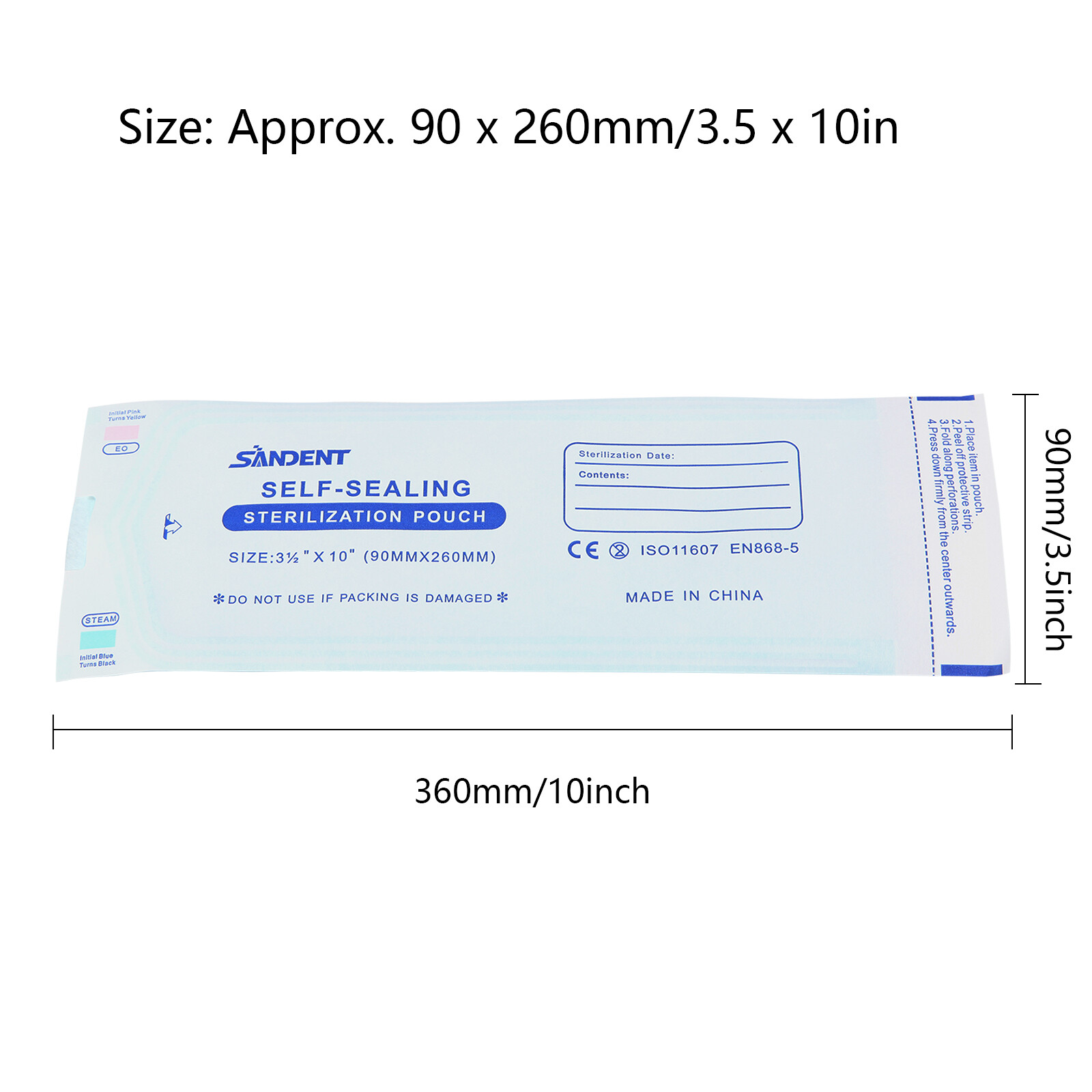 Dental Self Seal Sterilization Pouches Autoclave Sterilizer Bag,Tattoo Nail