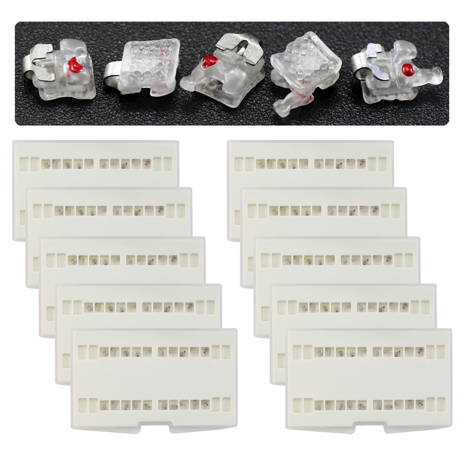 Clever C Orthodontic Ceramic Brackets Dental Self Ligating Roth 022 345 AO GAC