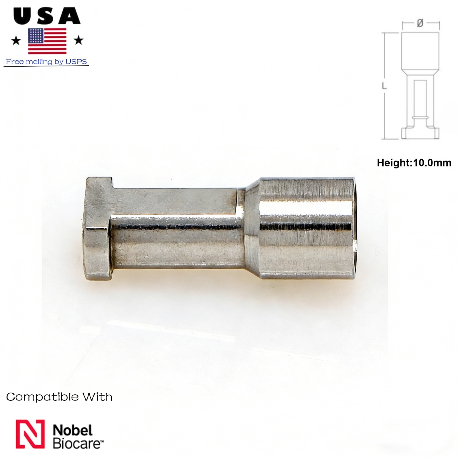 US Dental Lab Analog Abutment Nobel Active RP 4.3 compatible Regular Replica