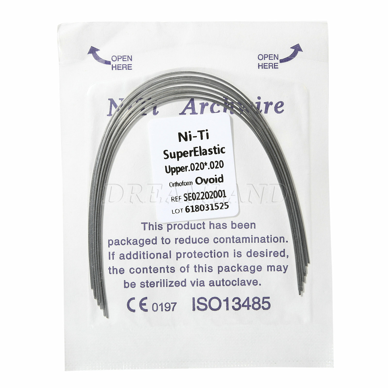 Alambre de Arco Dental de Ortodoncia Super Elástico Niti Rectangular U & L
