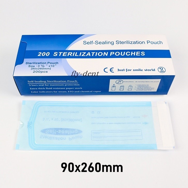 Self Sealing Sterilization Pouches Pouch Disposable Autoclave Dental Sterile Bag