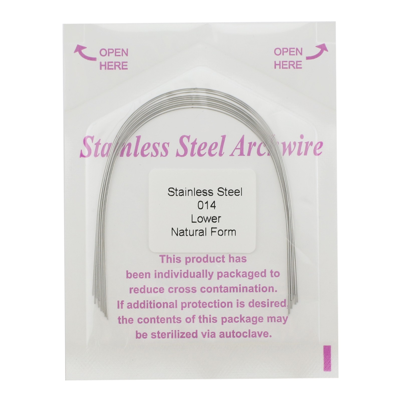 Dental Orthodontic Arch Wire Stainless Steel Natural Form Round Rectangular U L
