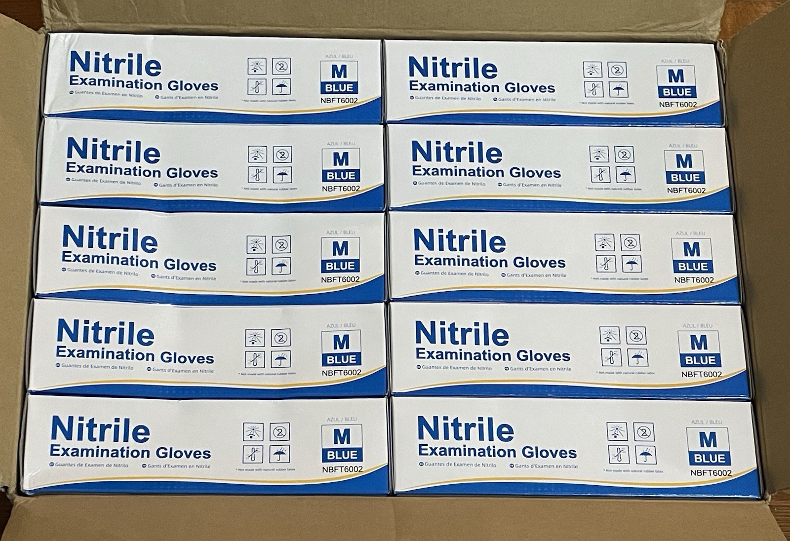 Schneider Nitrile Exam Gloves, Blue, 4 Mil, Powder-Free, Latex-Free Size Medium