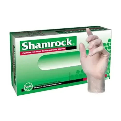 Shamrock Synthetic Vinyl Exam Gloves – Powder-Free – X-Large – 100 Count/2 Boxes