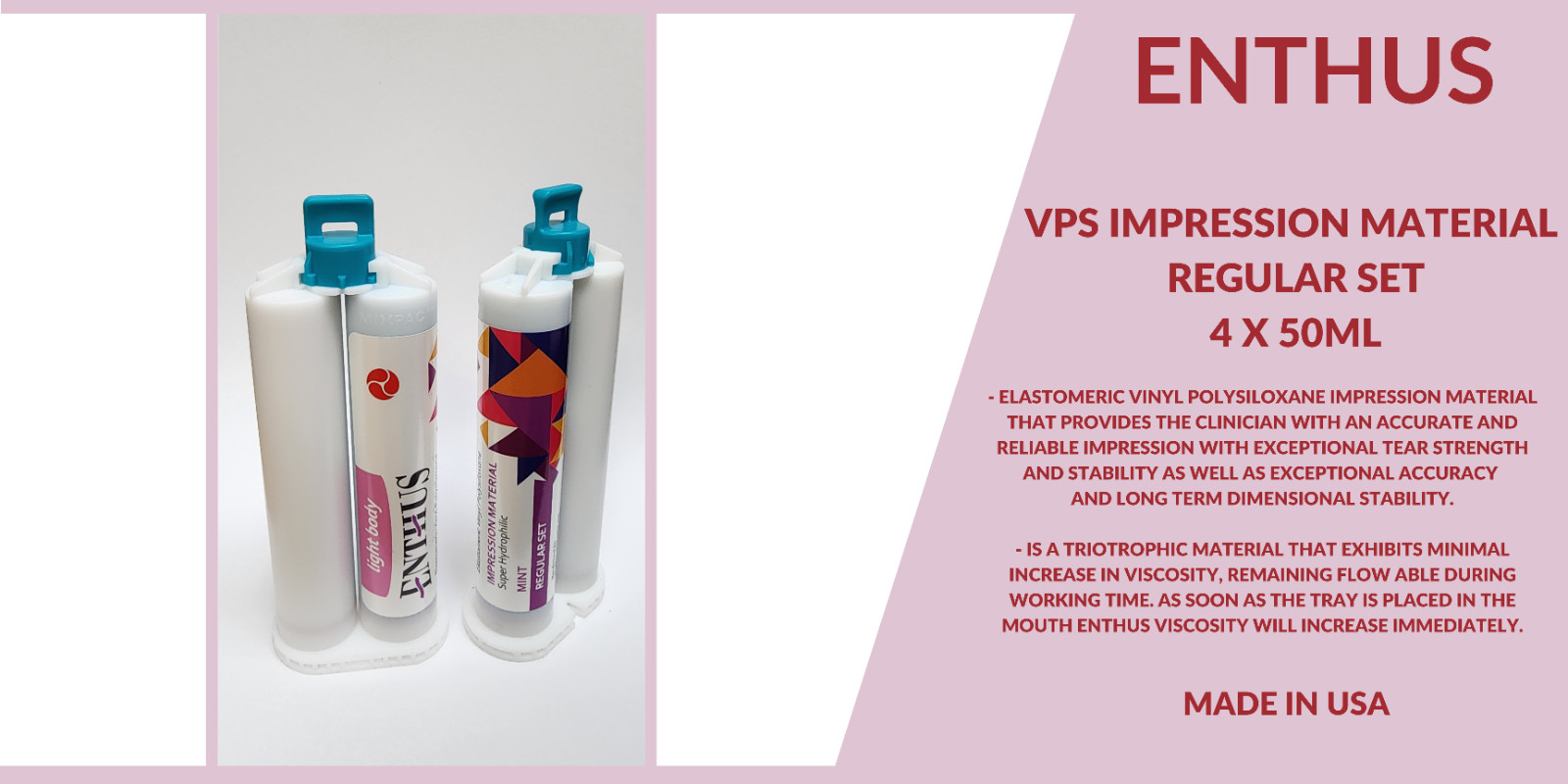 Enthus VPS Impression Material – 4 x 50ml