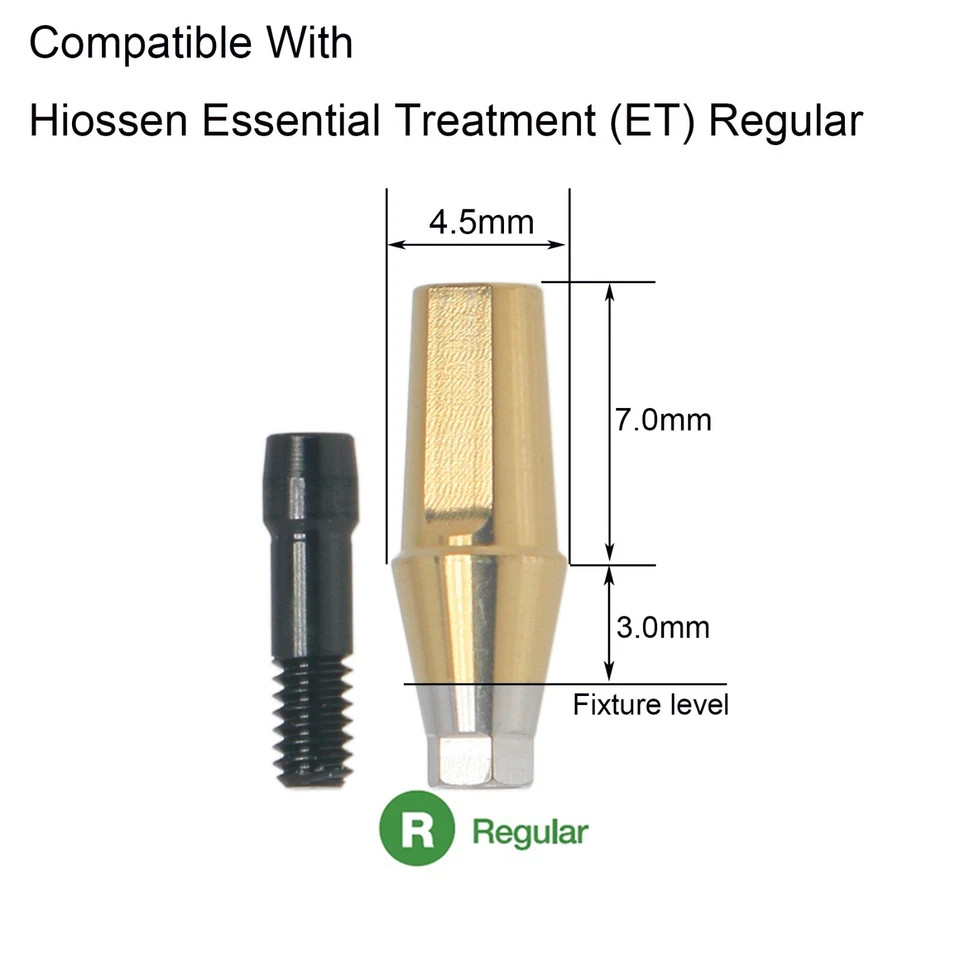 US Regular Titanium Straight Transfer Abutment Compatible with Osstem Hiossen