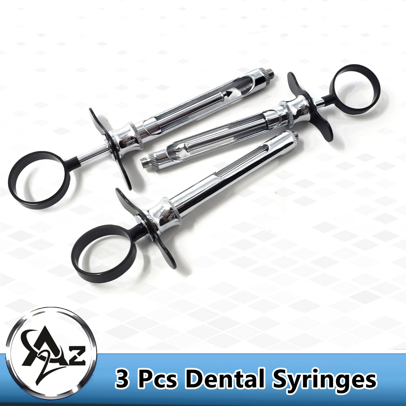 3 x Dental Syringe Self Aspirating Cartridge Syringe 1.8 ml – BLACK