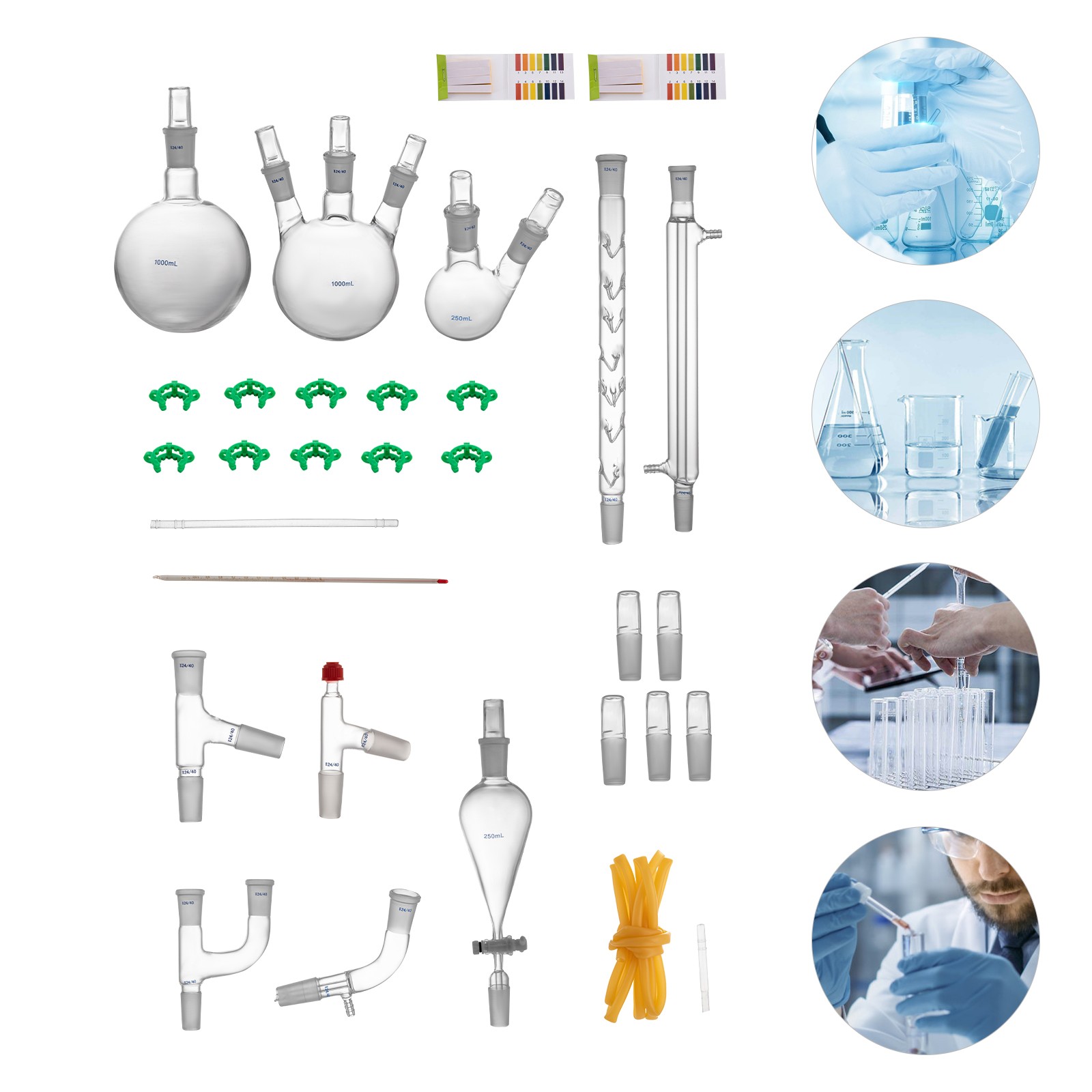 29 PCS 24/40 Advanced Organic Chemistry Lab Glassware Kit Lab Chemilcal Unit