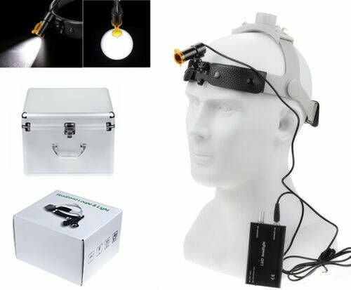 Dental Surgical 5W LED Headlight Lamp Leather Headband with Filter DY-007-H CE