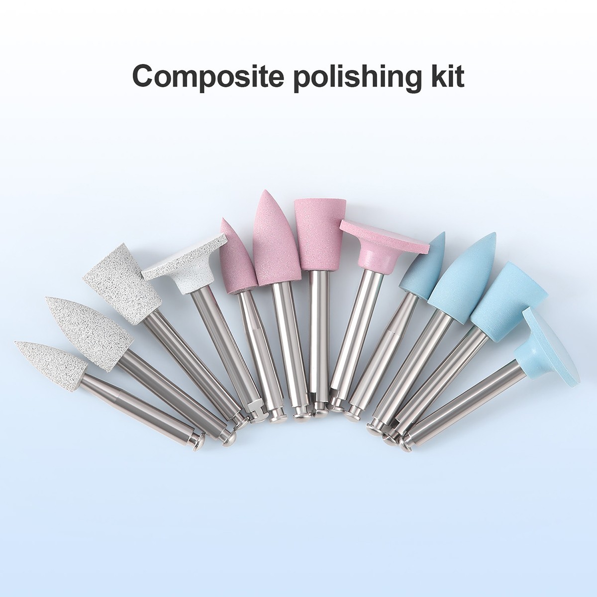 Dental Composite Silicone Polishing kit Coarse Medium Fine RA2.35mm for Handpiec