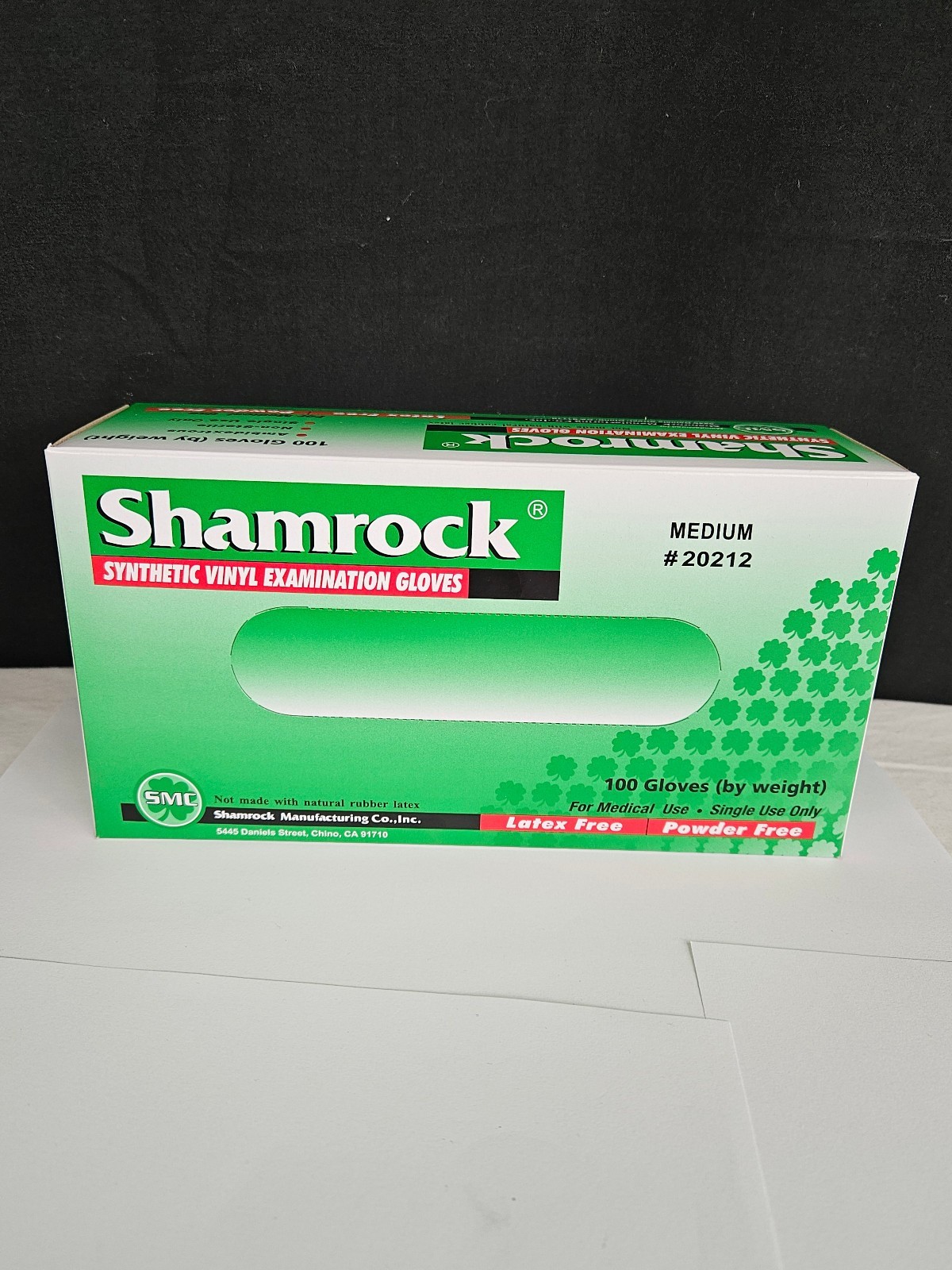 All Sizes Shamrock Synthetic Vinyl Examination Gloves Powder Free – 100 CT
