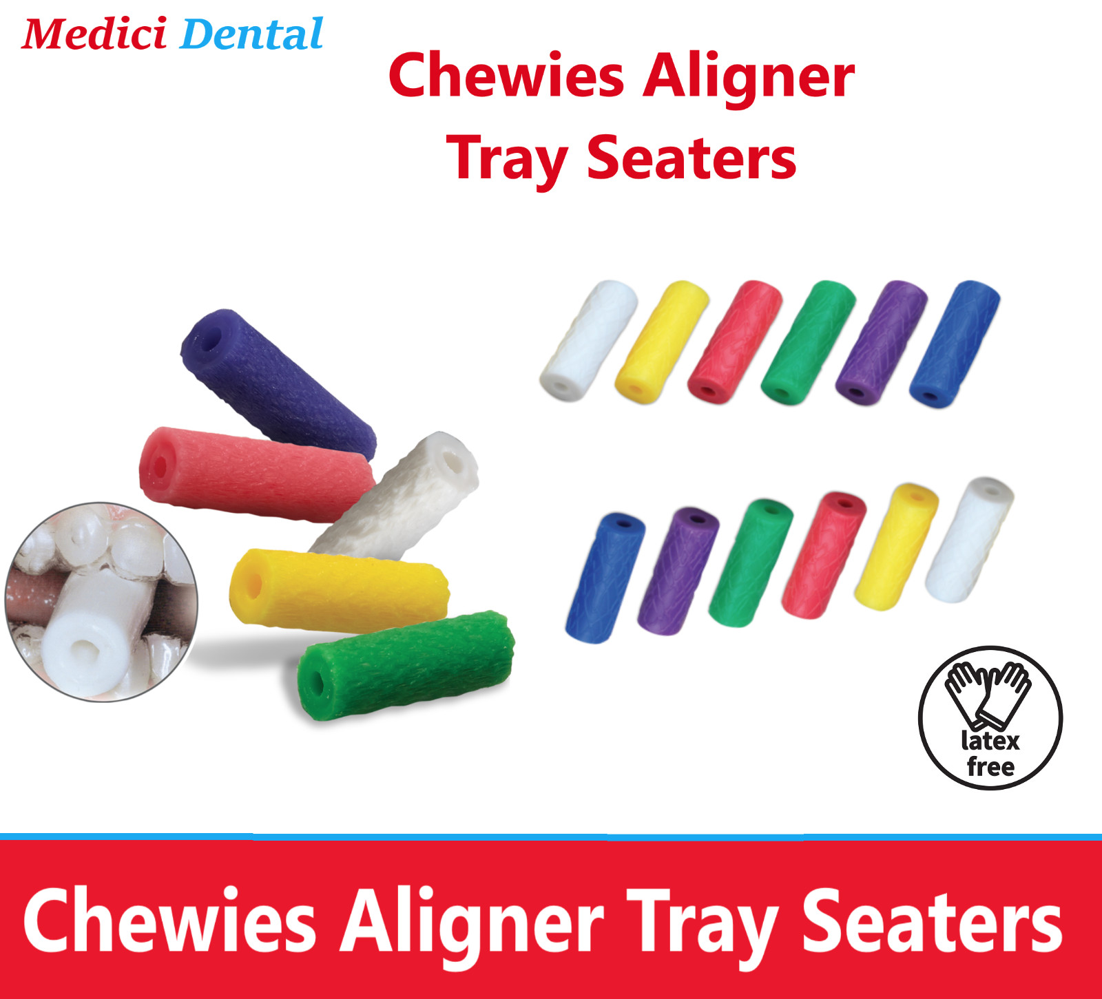 Aligner Tray Seaters Alignerchew Dental Orthodontic, Invisiline tray setter 20Pk