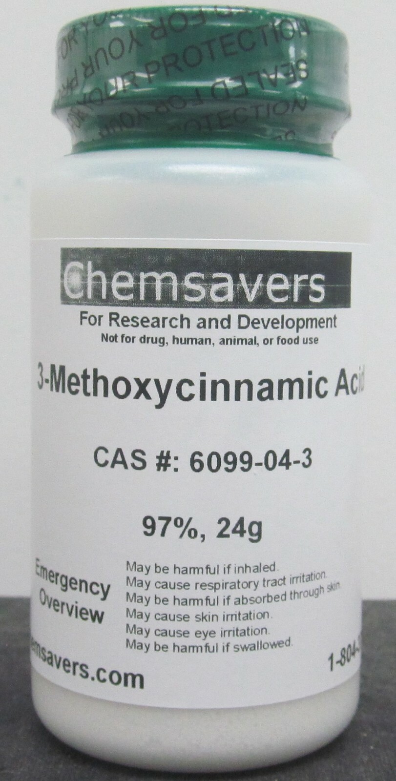 3-Methoxycinnamic Acid, 97%, 24g