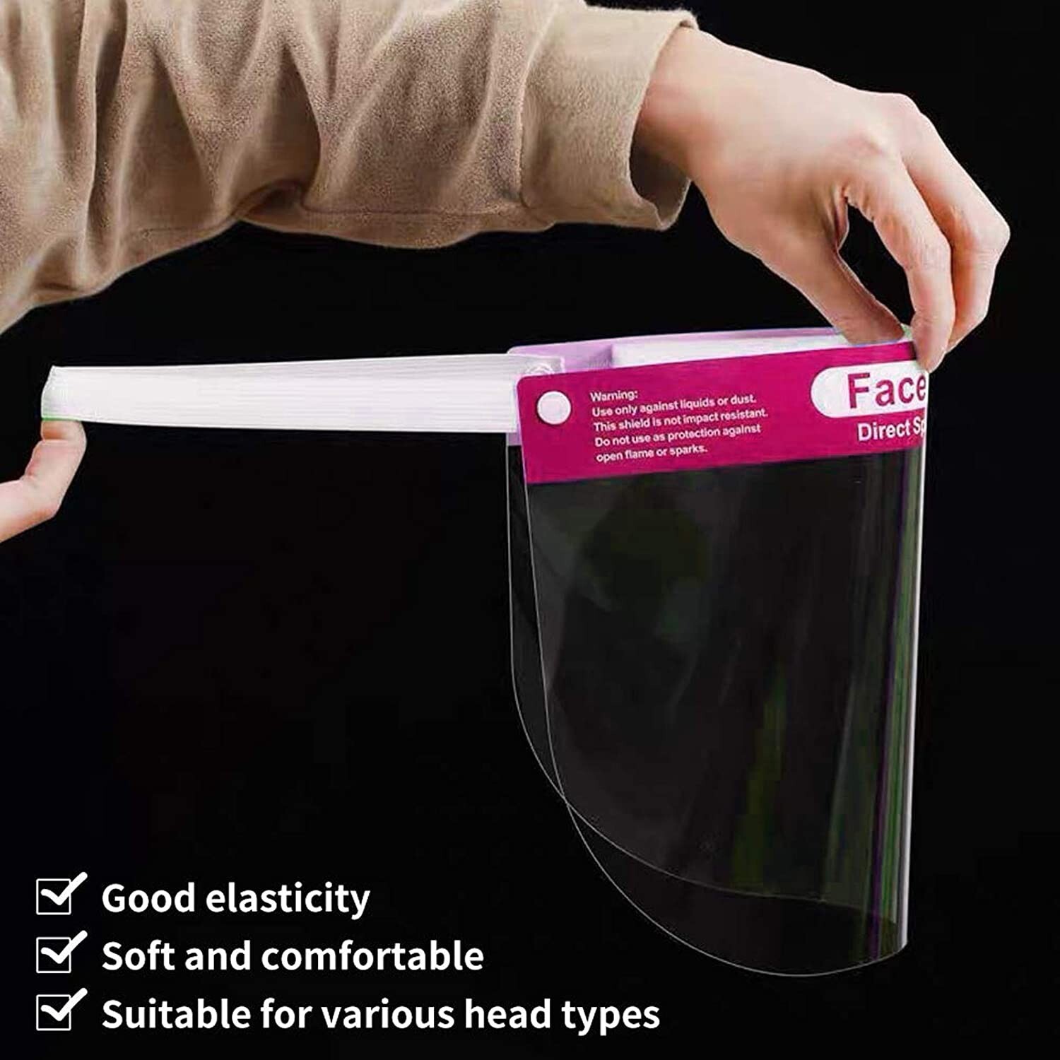 KIDS FACE SHIELD VISOR SAFETY PROTECTOR UNISEX WASHABLE REUSABLE FULL FACE COVER