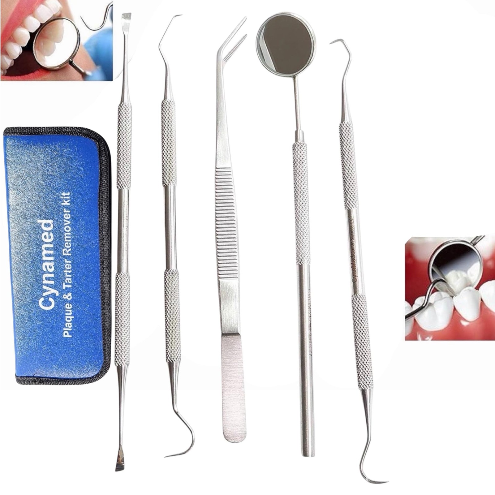 Dental Hygiene set of 5-Stainless Steel Tarter Scraper/Scaling Remover,…