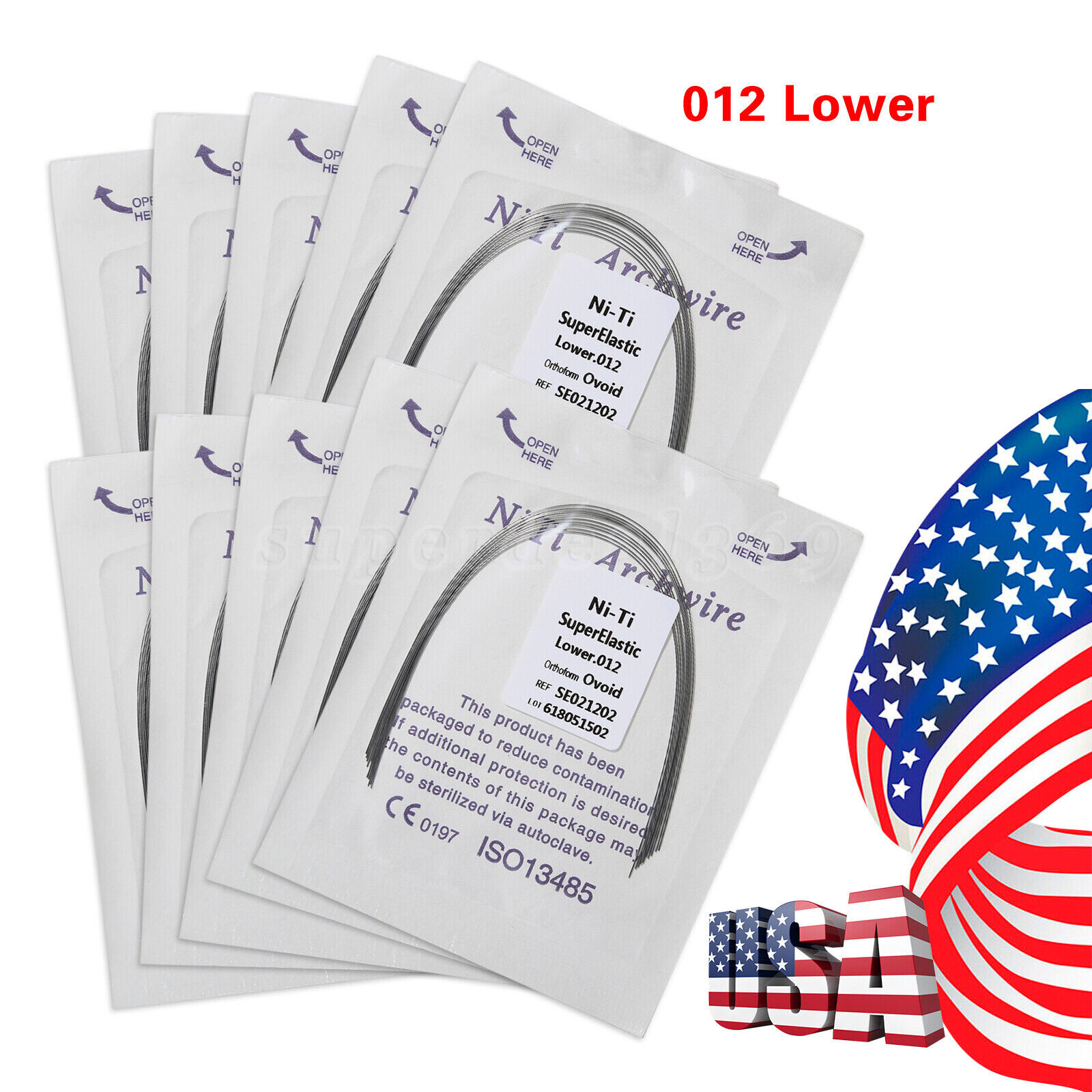 All Size Dental Orthodontic Super Elastic Niti Round Arch Wire Ovoid Form