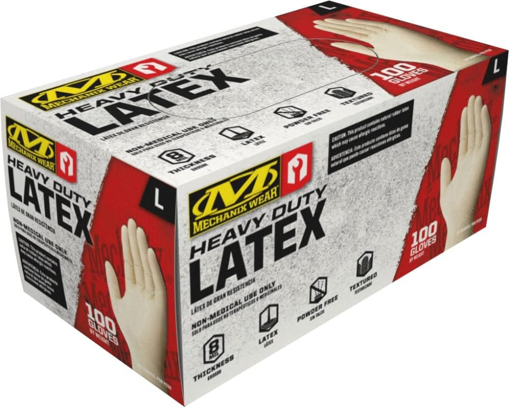 7 Mil Heavy Duty Latex Disposable Gloves – Auto Repair Oil & Grease Proof Indust