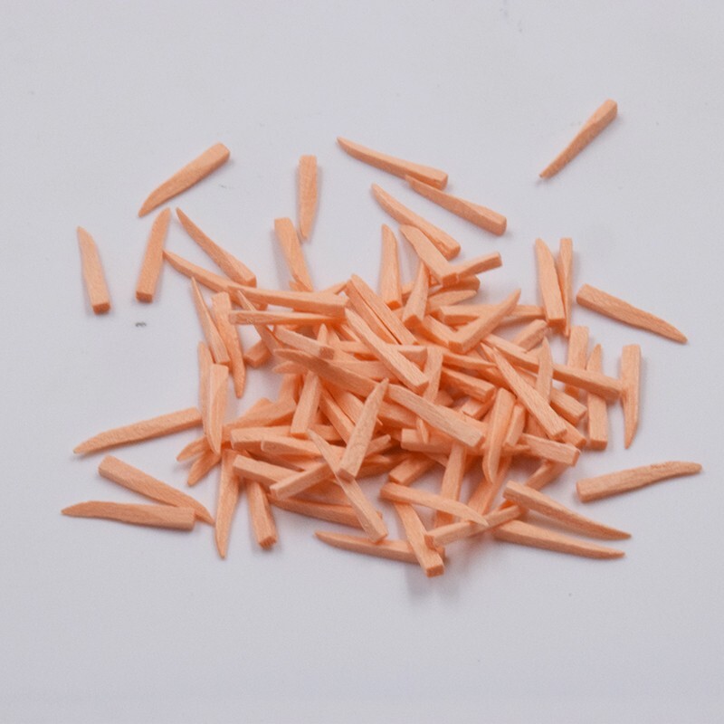 100 Pcs Dental Interdental Composite Restoration Contoured Wooden Wedge Orange
