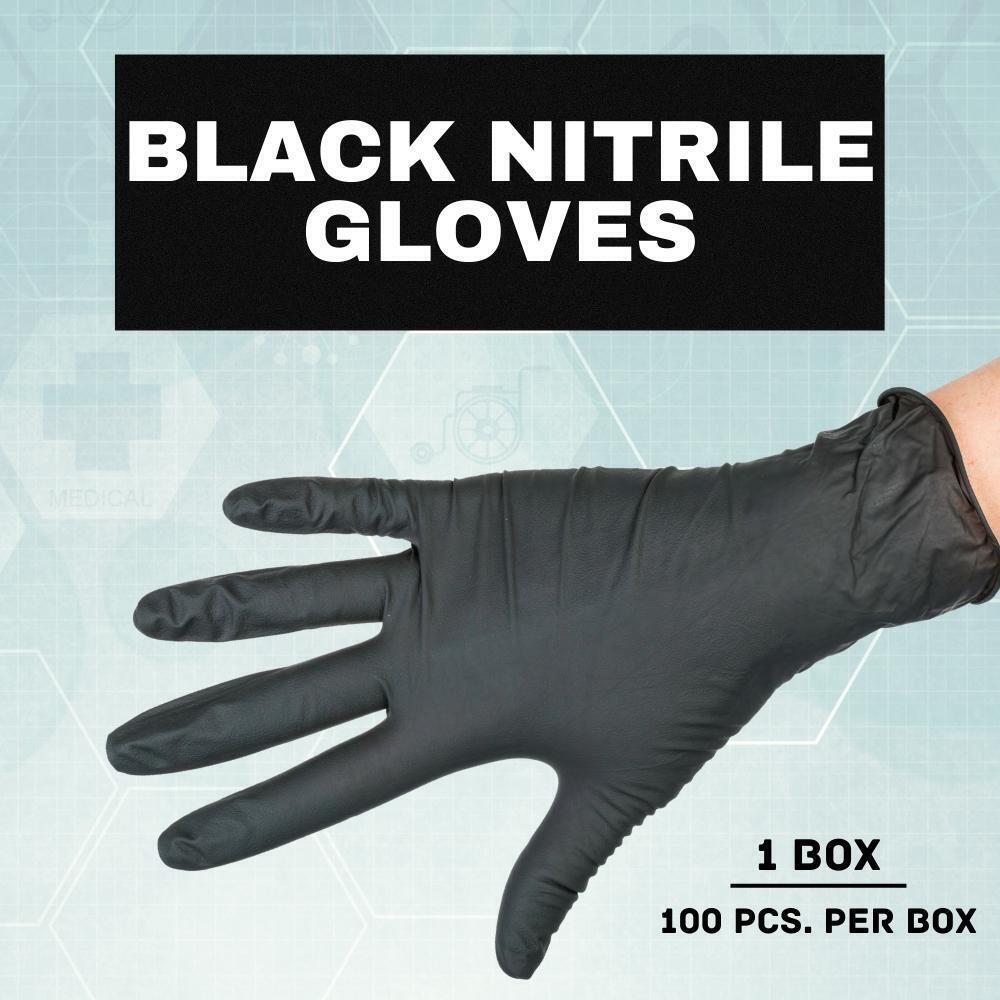 100-2000 Black Nitrile 4 Mil Latex & Powder Free Medical Exam Disposable Gloves