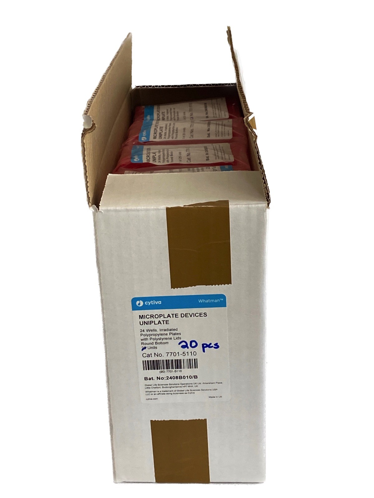 (20) WHATMAN CYTIVA 24-Well 10mL Uniplate Microplates w/ Lid 7701-5110