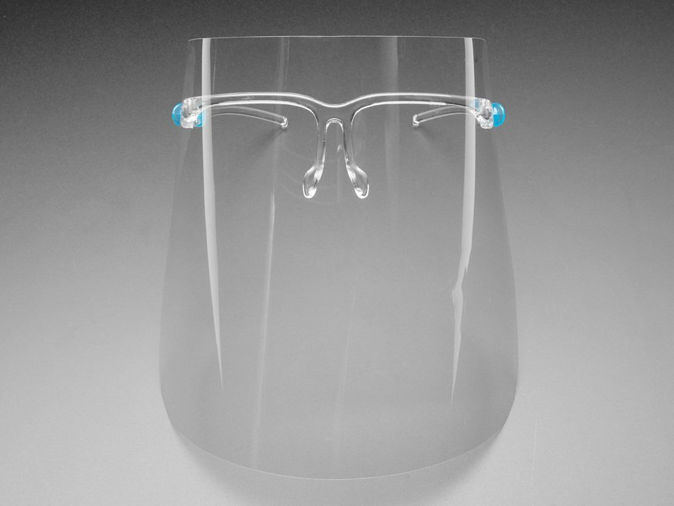 PPE 100 Pair Full Face Shield Mask with Adjustable Eyewear Frame Detachable
