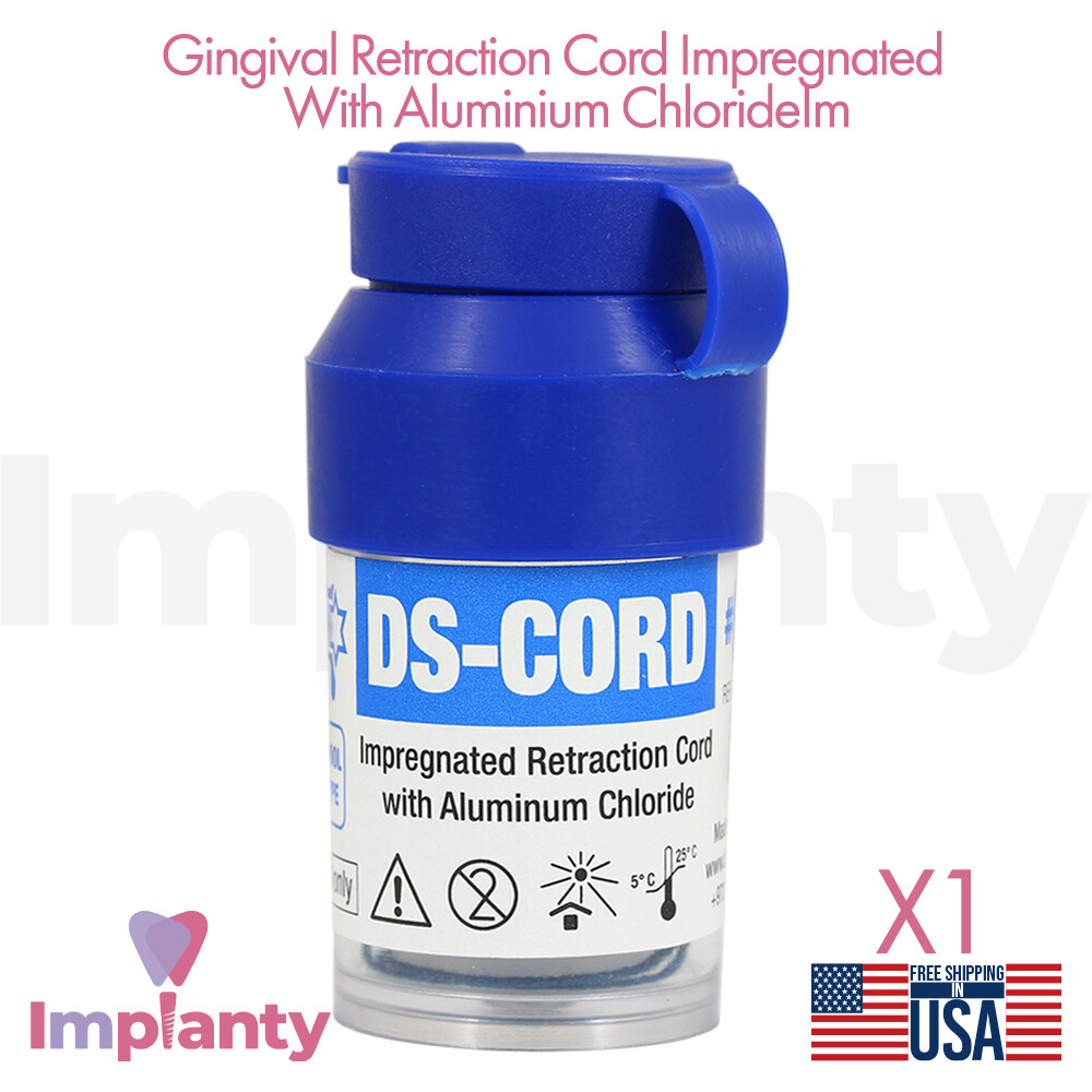 DSI DS-Cord Gingival Retraction Impregnated Aluminum Chloride Blue 285cm