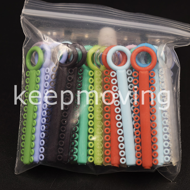 10×1040 Pcs Dental Elastic Orthodontic Ligature Ties Elastomeric Bands Mix-color