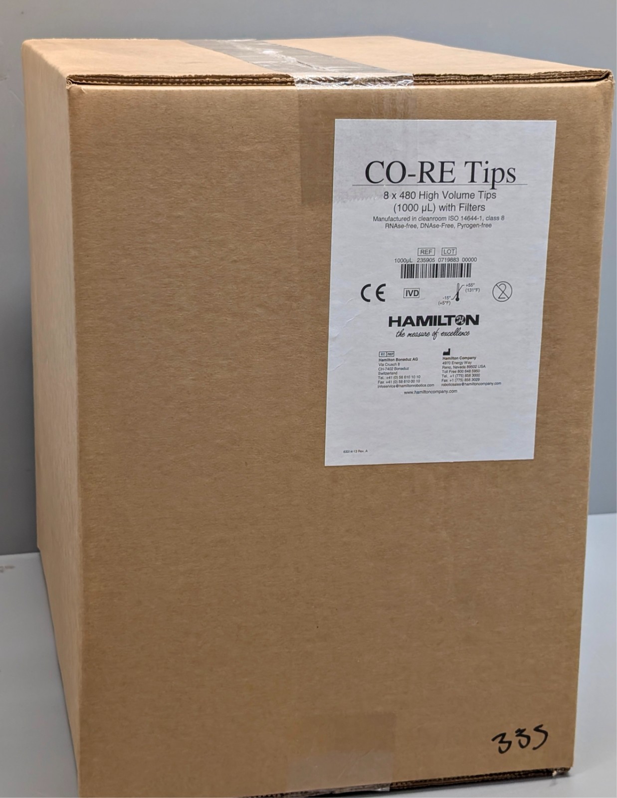 Case of 3840 Hamilton 235905 CO-RE pipette tips 1000μL with filters Roche FLOW