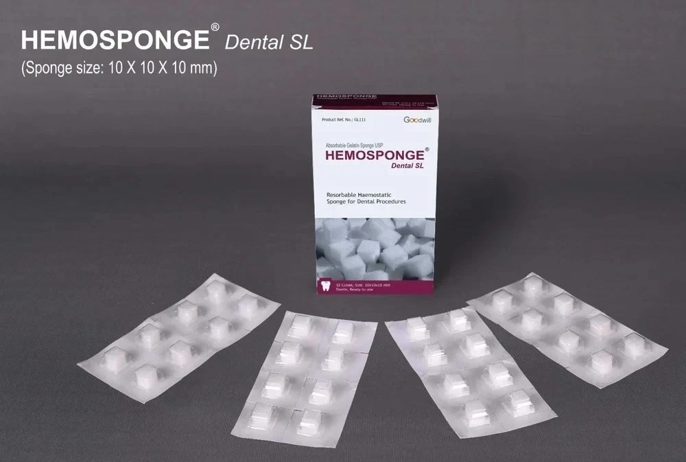 Dental Goodwill Hemosponge Absorbable Gelatin Sponge Usp Sterile 32 Sponge SL
